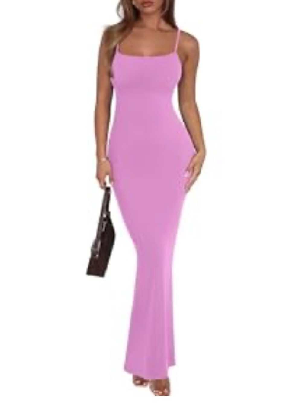 NWOT ReoRia Pink Spaghetti-Strap Maxi Skirt Dress-TikTok Famous